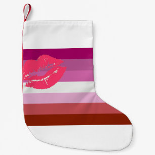 Lipstick_Lesbian Small Christmas Stocking
