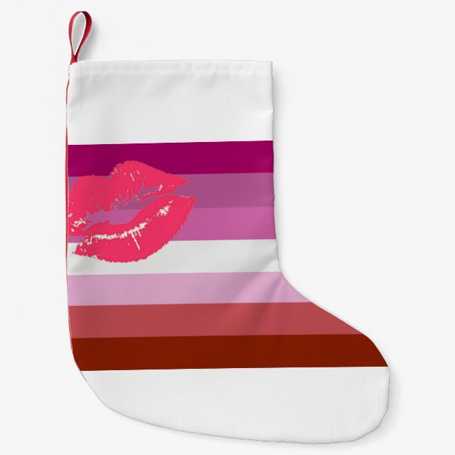 Lipstick_Lesbian Small Christmas Stocking (Front)