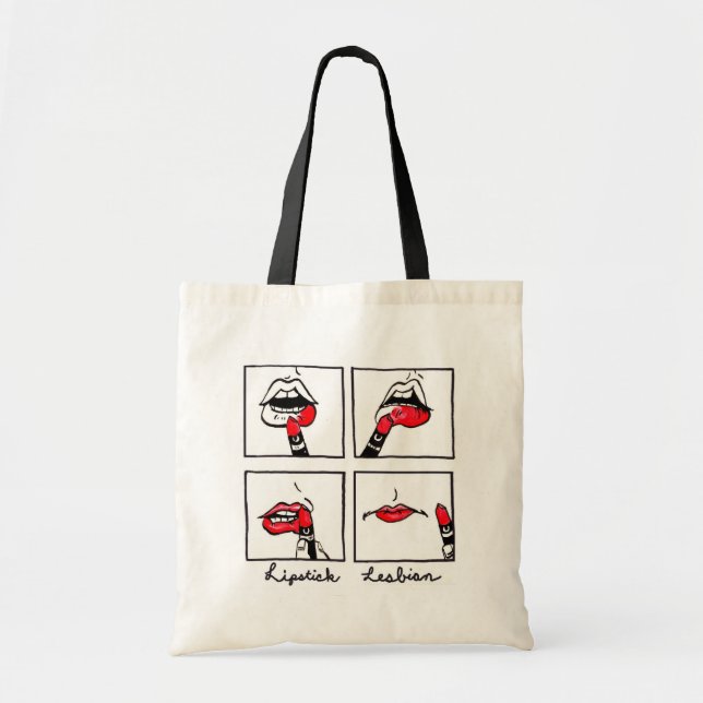 lipstick lesbian tote bag (Front)