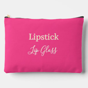 Lipstick Lip Gloss Hot Pink  Accessory Pouch