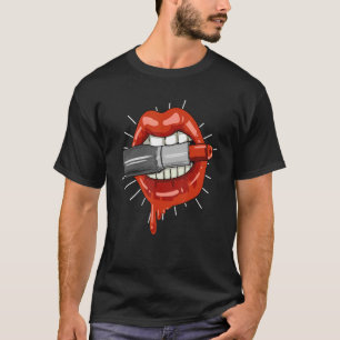 Lipstick Lips Lipstick Makeup Artist T-Shirt