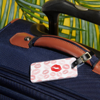 Lipstick Lips Luggage Tag