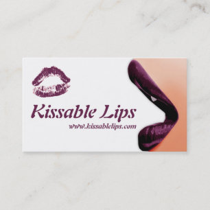 Lipstick Lips Makeup Business Cards b