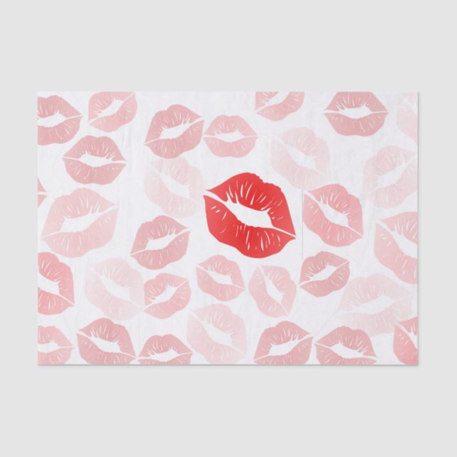 Lipstick Lips Tissue Paper (Front)