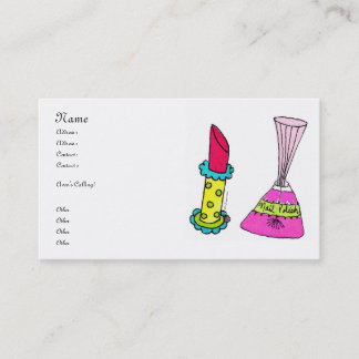 Lipstick & Nail Polish Business Cards