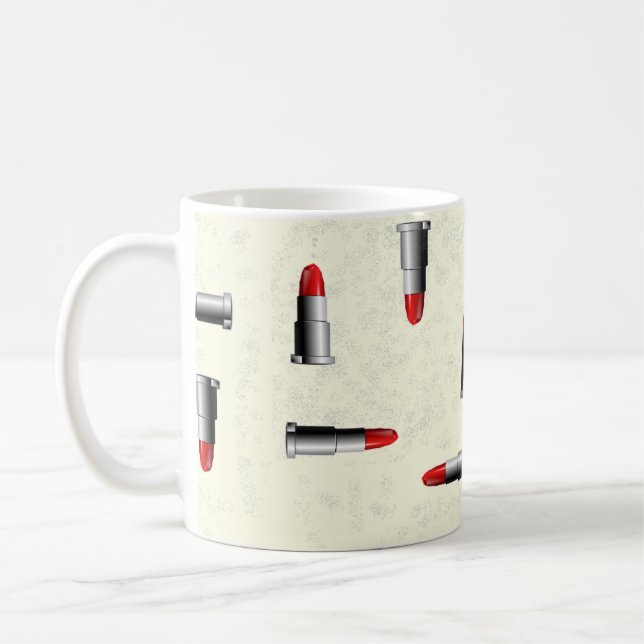 lipstick pattern coffee mug (Left)