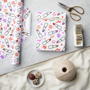 Lipstick Pattern Wrapping Paper