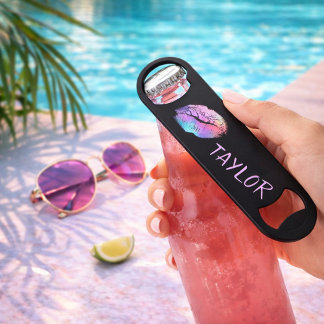 Lipstick Print Modern Neon and Black