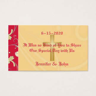 Lipstick Red, Gold, Christian, Wedding Favour