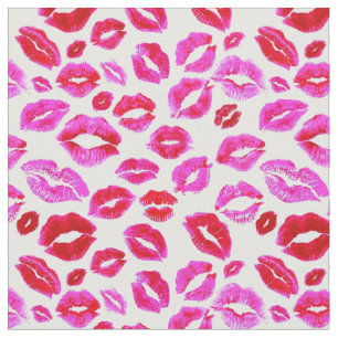 Lipstick red Pink lips kiss Makeup Cute Fabric