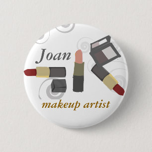 Lipstick Salon Spa Makeup Artist Cosmetics 6 Cm Round Badge