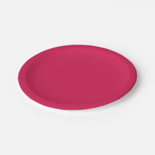 Lipstick (solid colour) Crimson Paper Plate