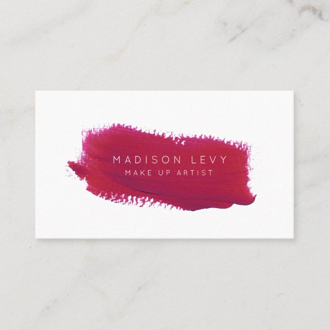 Lipstick Swatch Make Up Artist Beautician Beauty Appointment Card (Front)