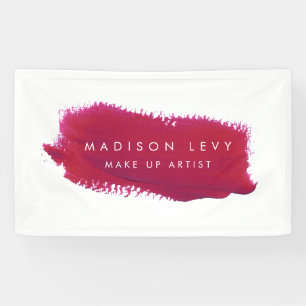Lipstick Swatch Make Up Artist Business Cards Banner