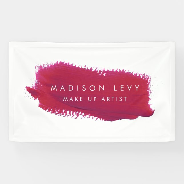 Lipstick Swatch Make Up Artist Business Cards Banner (Horizontal)