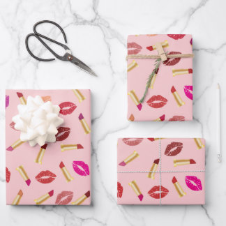 Lipsticks Wrapping Paper Sheet