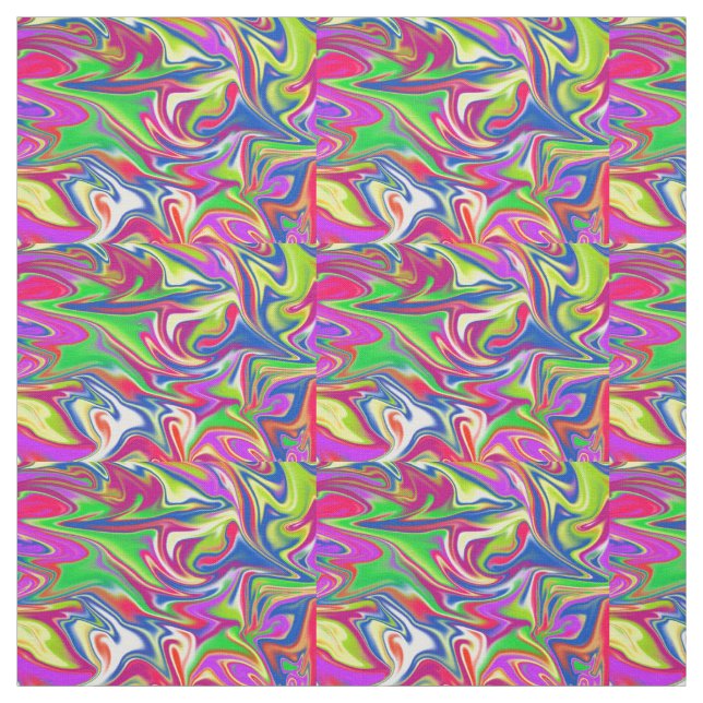 Liquefied Bubble Gum Colours, Fabric (Swatch)