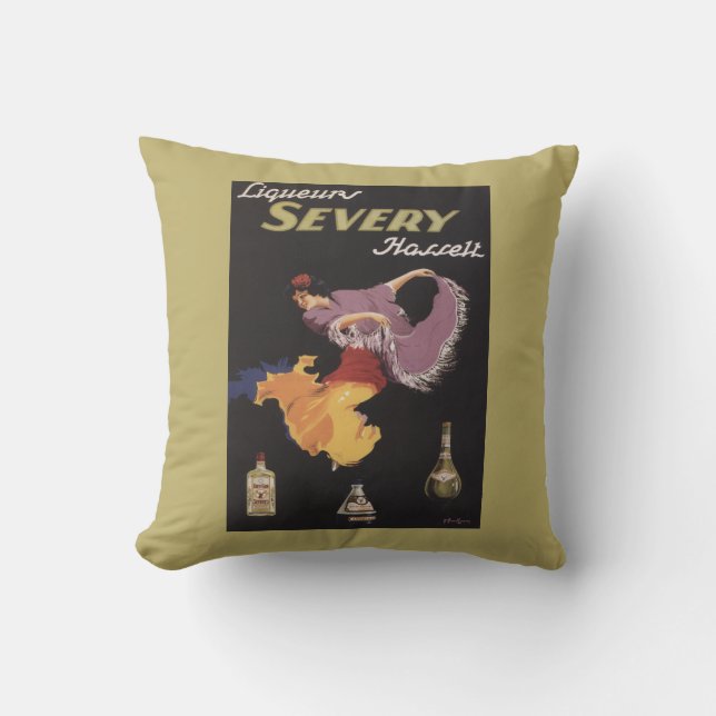 Liqueurs Severy Hasselt Promotional Poster Cushion (Front)