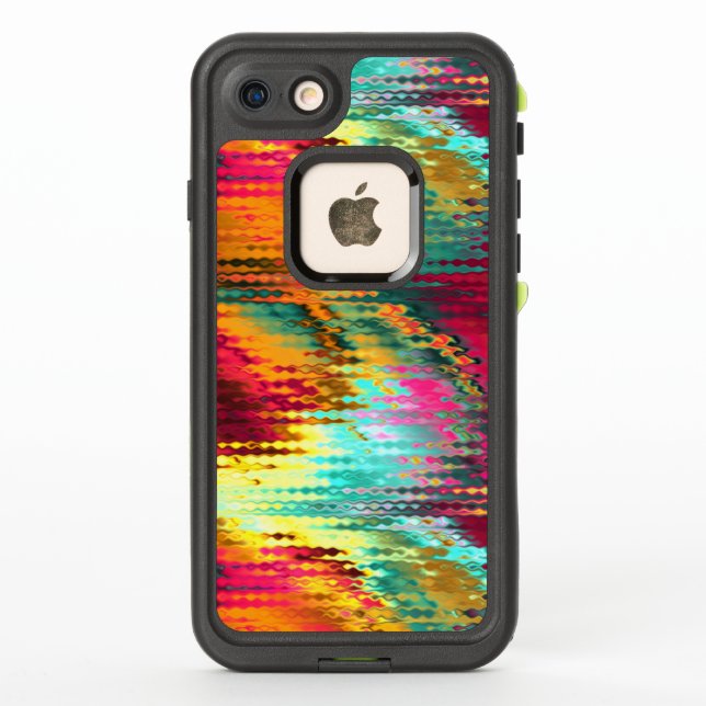 Liquid Abstract Rainbow LifeProof iPhone Case (Back)