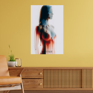 "Liquid Allure" Translucent Silhouette Wall Art