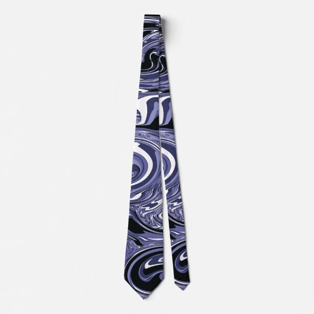 Liquid Art Marble Modern Minimalist Tie (Front)