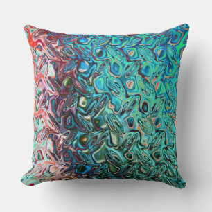 Liquid Blue Gel Abstract Cushion