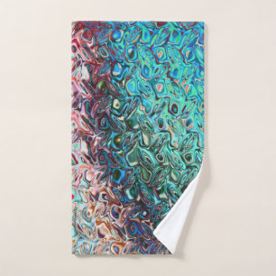 Liquid Blue Gel Abstract Hand Towel
