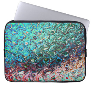 Liquid Blue Gel Abstract Laptop Sleeve