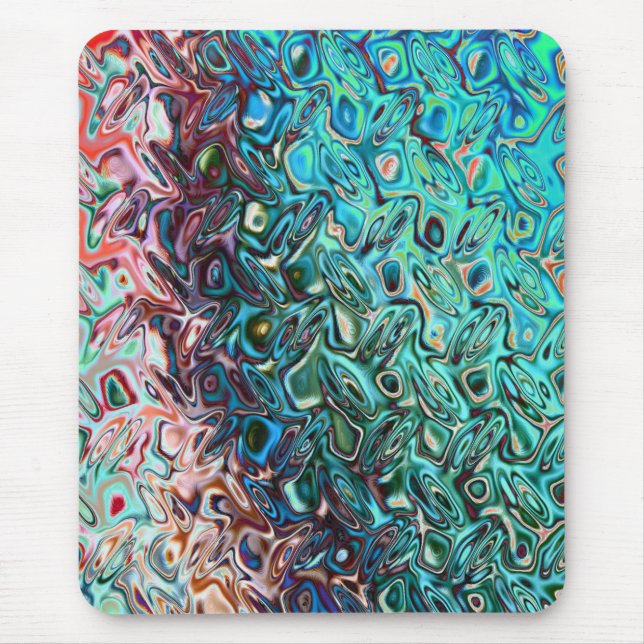 Liquid Blue Gel Abstract Mouse Mat (Front)