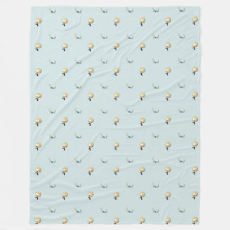 Liquid Blue Reverie — Contemporary Art Collection Fleece Blanket