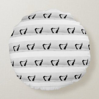 Liquid Blue Reverie — Contemporary Art Collection Round Cushion