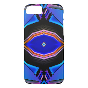 Liquid Blues & Pink Glow Geometrical Design iPhone 8/7 Case