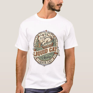 Liquid Cat Liquid Cat Vintage Vector Art Shirt Des