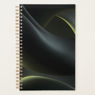 Liquid Chrome Abstract: Dark Iridescence Planner