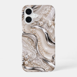 Liquid chrome cute design iPhone 16 case