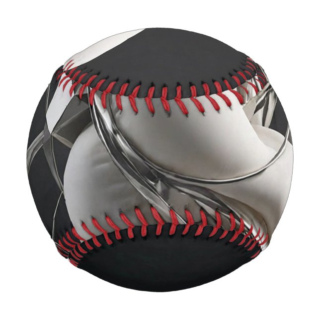 Liquid Chrome - Mirror Silver Metal Baseball (Front)