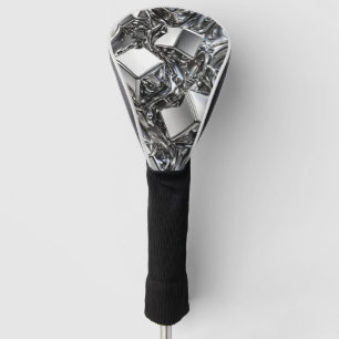 Liquid Chrome - Mirror Silver Metal Golf Head Cover