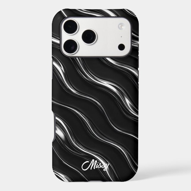 Liquid Chrome Motion Pattern | Futuristic Women’s  (Back)