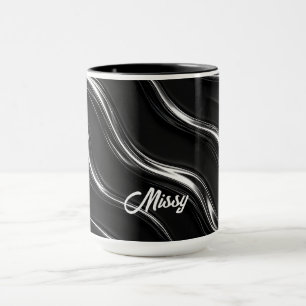 Liquid Chrome Motion Pattern   Futuristic Women’s  Mug