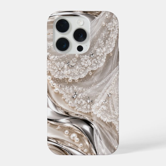 Liquid chrome veil themed iPhone case (Back)