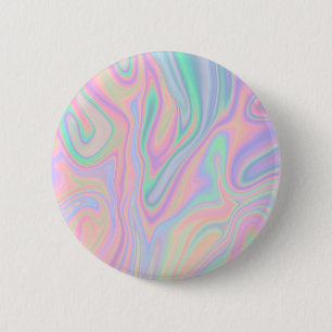 Liquid Colourful Abstract Rainbow 6 Cm Round Badge