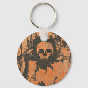 Liquid Copper Skull Key Ring