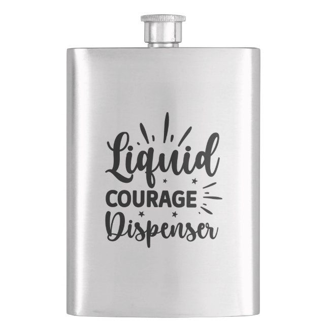 Liquid Courage Dispenser Hip Flask (Front)