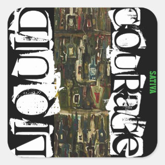 LIQUID COURAGE SATIVA SQUARE STICKER
