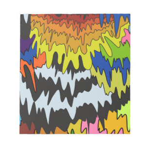 Liquid Drip Colourful Groovy Stripe Trippy Pattern Notepad