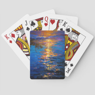 Liquid Fire at Dusk Playing Cards