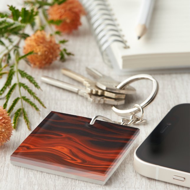 Liquid Fire by Shirley Taylor Key Ring (Front Right)