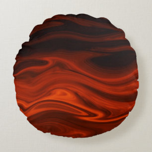 Liquid Fire by Shirley Taylor Round Cushion