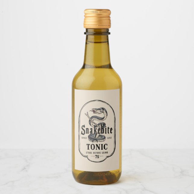 Liquid Funny Sticker Name Party Bottle Gin Unicorn (Front)