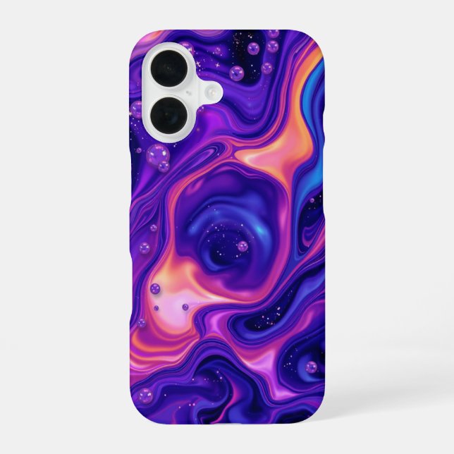 Liquid Galaxy: A Mesmerising Abstract iPhone 16 Case (Back)